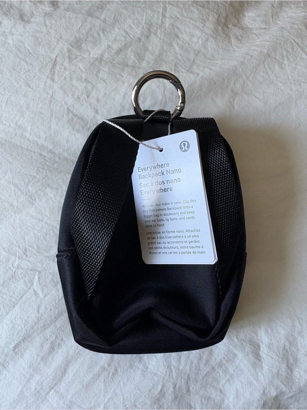 Lululemon Black Everywhere Backpack Nano Keychain - Picture 7 of 7